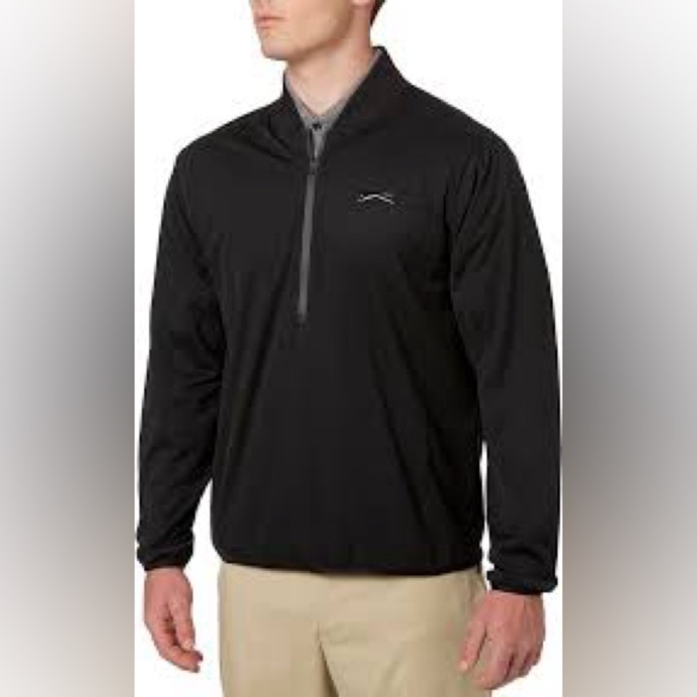 Slazenger golf half zip pullover windbreaker jacket black men's size XL active